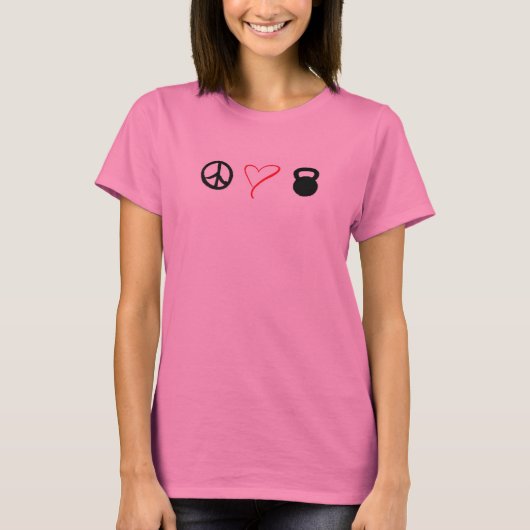 T-shirt Amour Kettlebells de paix (Devant)