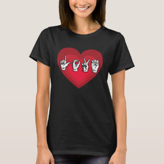 T-shirt amour langue des signes professeurs interprètes so