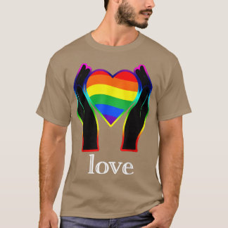 T-shirt Amour LGBT Bisexual Colors Gay Drapeau Pride Cadea