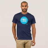 T-shirt amour libre - bleu (Devant entier)