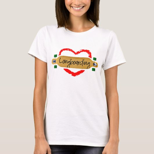 T-shirt Amour longboarding (Devant)