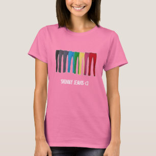 T-shirt amour maigre de jeans