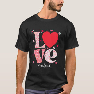 T-shirt Amour Mari Coeurs Funny Valentines Jour Correspond