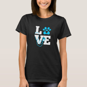 T-shirt Amour Médecine Vétérinaire Semaine de la Technicie