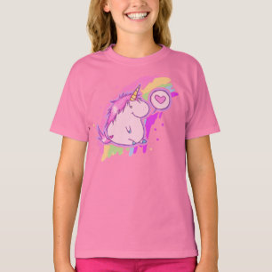 T-shirt Amour mignon de licorne de bande dessinée