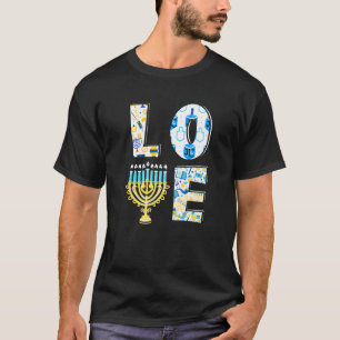 T-shirt Amour mignon Hanoukka Chanukah Menorah Pajama Matc