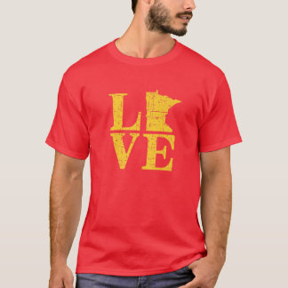 T-shirt Amour Minnesota Vintage MN État Gopher Fierté