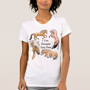 T-shirt Amour norvégien de cheval de fjord personnalisable