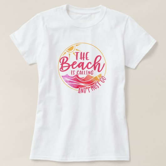 T-Shirt Amour Océan Plage (Design devant)