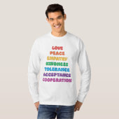 T-shirt Amour, Paix, Empathie... (Devant entier)