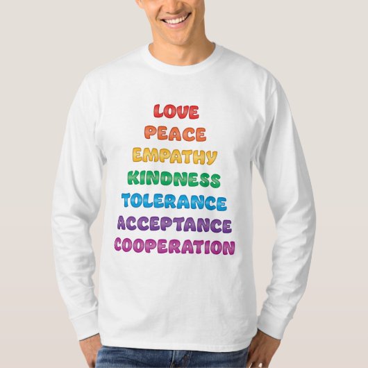 T-shirt Amour, Paix, Empathie... (Devant)