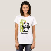 T-shirt Amour Panda® Longs manches pour dames (Devant entier)