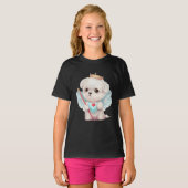 T-shirt Amour paradisiaque : Chien maltais mignon (Devant entier)