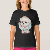 T-shirt Amour paradisiaque : Chien maltais mignon (Devant)