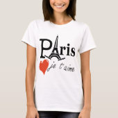 T-shirt amour Paris d'image (Devant)
