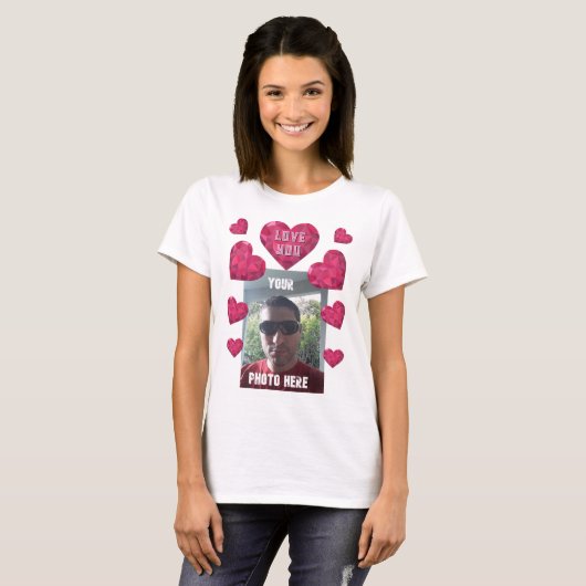 T-shirt Amour personnalisé Vous Valentine 2.0 (Devant entier)