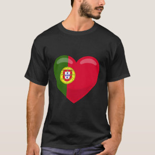 T-shirt Amour Pour Le Portugal - Coeur Drapeau
