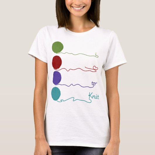 T-shirt Amour pour tricoter la chemise (Devant)