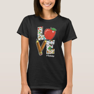 T-shirt Amour Premier Jour Retour À L'École Étudiants Corr