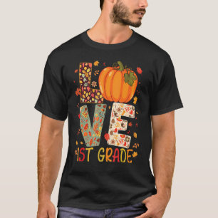 T-shirt Amour Première Année Bonne Chute Thanksgiving Femm