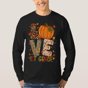 T-shirt Amour Première Année Bonne Chute Thanksgiving Femm
