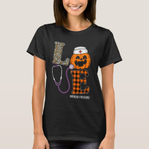 T-shirt Amour Psychiatrique Infirmière léopard Citrouille