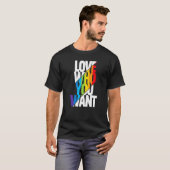 T-shirt Amour Qui Vous Voulez Fier Maman Lgbt Gay pride Me (Devant entier)