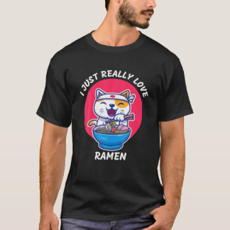 T-shirt Amour Ramen nouilles japonaises Kawaii Anime Cadea
