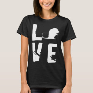 T-shirt Amour Rat Souris Rat Lover Rodent Animal Rat Lover