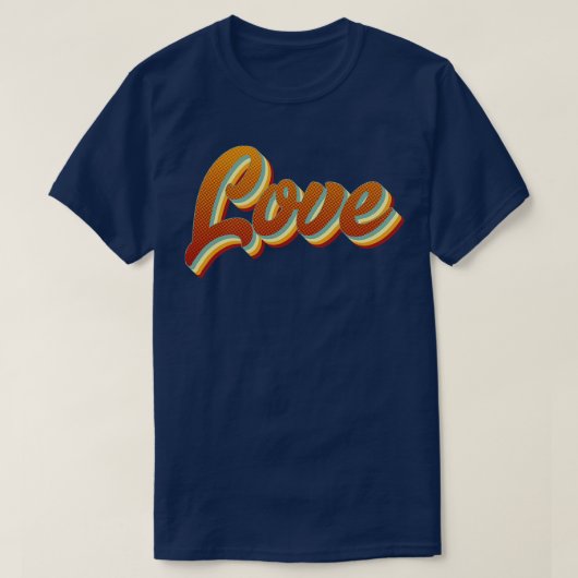 T-shirt Amour rétro (Design devant)