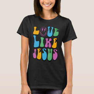 T-shirt Amour Rétro Comme Jésus Joyeux Visage esthétique t