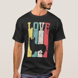 T-shirt Amour Rétro Vintage Corgi