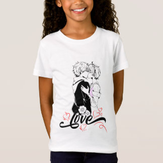 T-Shirt Amour Romantique Couple Baiser Conception de la Sa