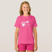 T-shirt Amour romantique Saint Valentin (Devant entier)