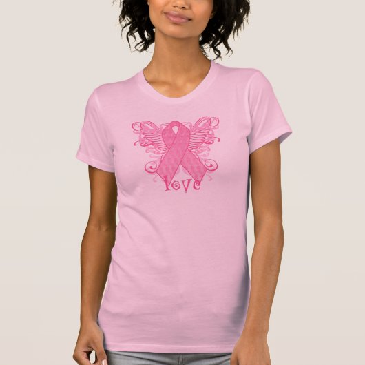 T-shirt Amour rose de ruban (Devant)
