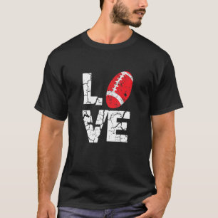 T-shirt Amour Rugger Rugby Joueur de football américain Fa