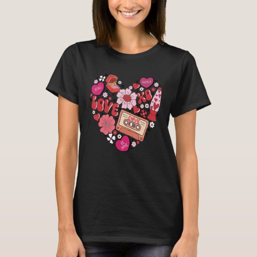 T-shirt Amour Saint-Valentin Conversation coeurs Ring Pop (Devant)