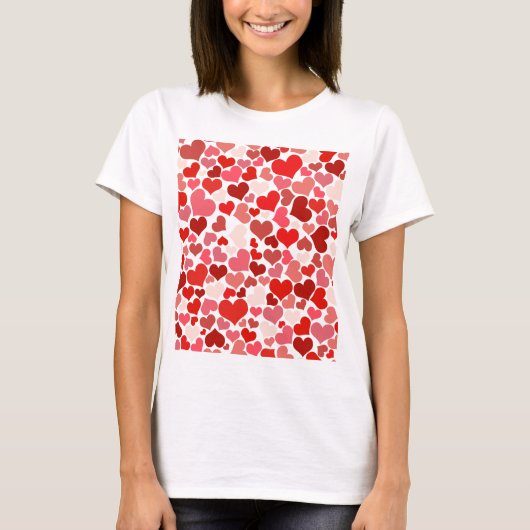 T-shirt Amour, Saint-Valentin, Jour, Coeur, Femmes, Rose,  (Devant)