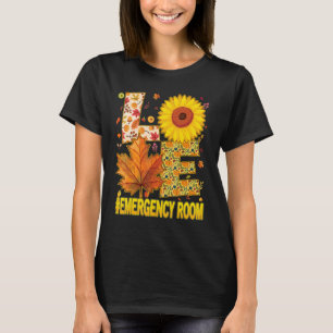 T-shirt Amour Salle d'Urgence Infirmière Scrubs Thanksgivi