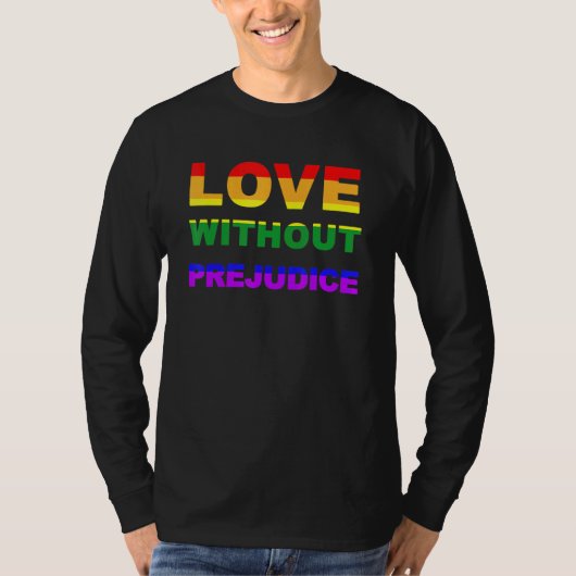 T-shirt Amour Sans Préjudice Lgbt Drapeau Gay pride Mois R (Devant)