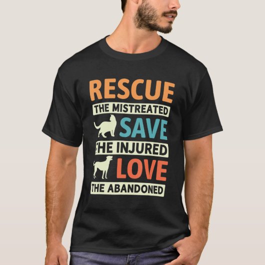 T-shirt Amour Secouru Animaux Stuffés Chien Chien Chien Ch (Devant)