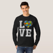 T-shirt Amour Sensibilisation sur l'autisme Pour Enfants M (Devant entier)