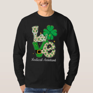 T-shirt Amour Shamrock amusant Assistant Médicale St Patri