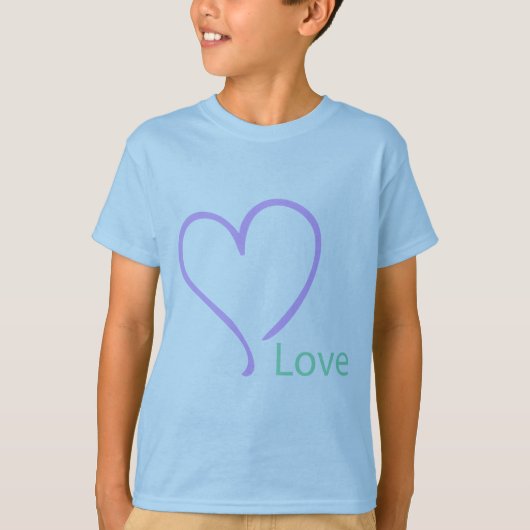 T-shirt Amour simple et coeur (Devant)
