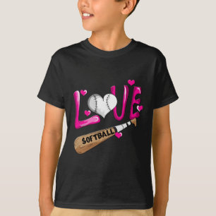 T-shirt Amour Softll Fille Softll T Femmes Joueuse De Plei