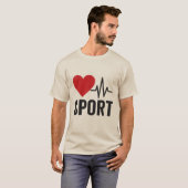 T-shirt amour sport (Devant entier)