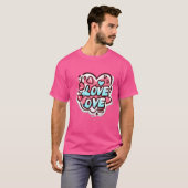 T-shirt amour sur l'ami du design (Devant entier)