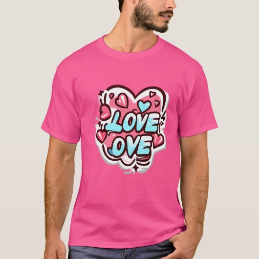 T-shirt amour sur l'ami du design (Devant)