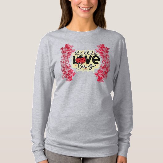 T-shirt Amour tendance Bug Valentines Jour long manche (Devant)