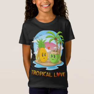 T-Shirt Amour Tropical Funny Tropical Island Joyeux Couple